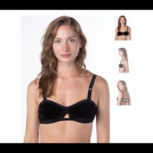 Solstice Intimates Black Mamba Velvet Bralette